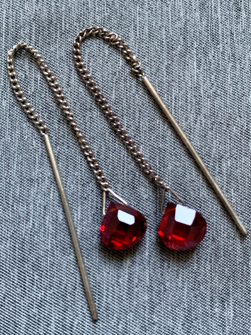 Chan Luu Theader Drop Earrings - Red
